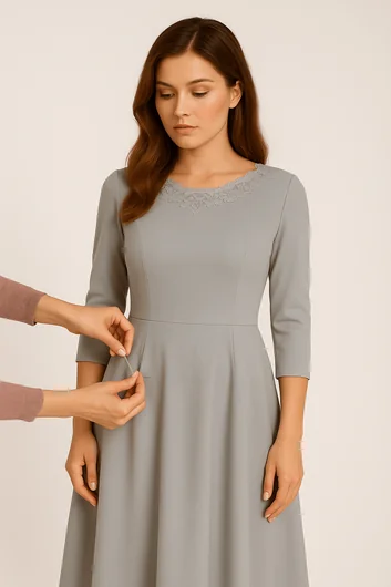 Professional mother of the bride dress alterations and fittings